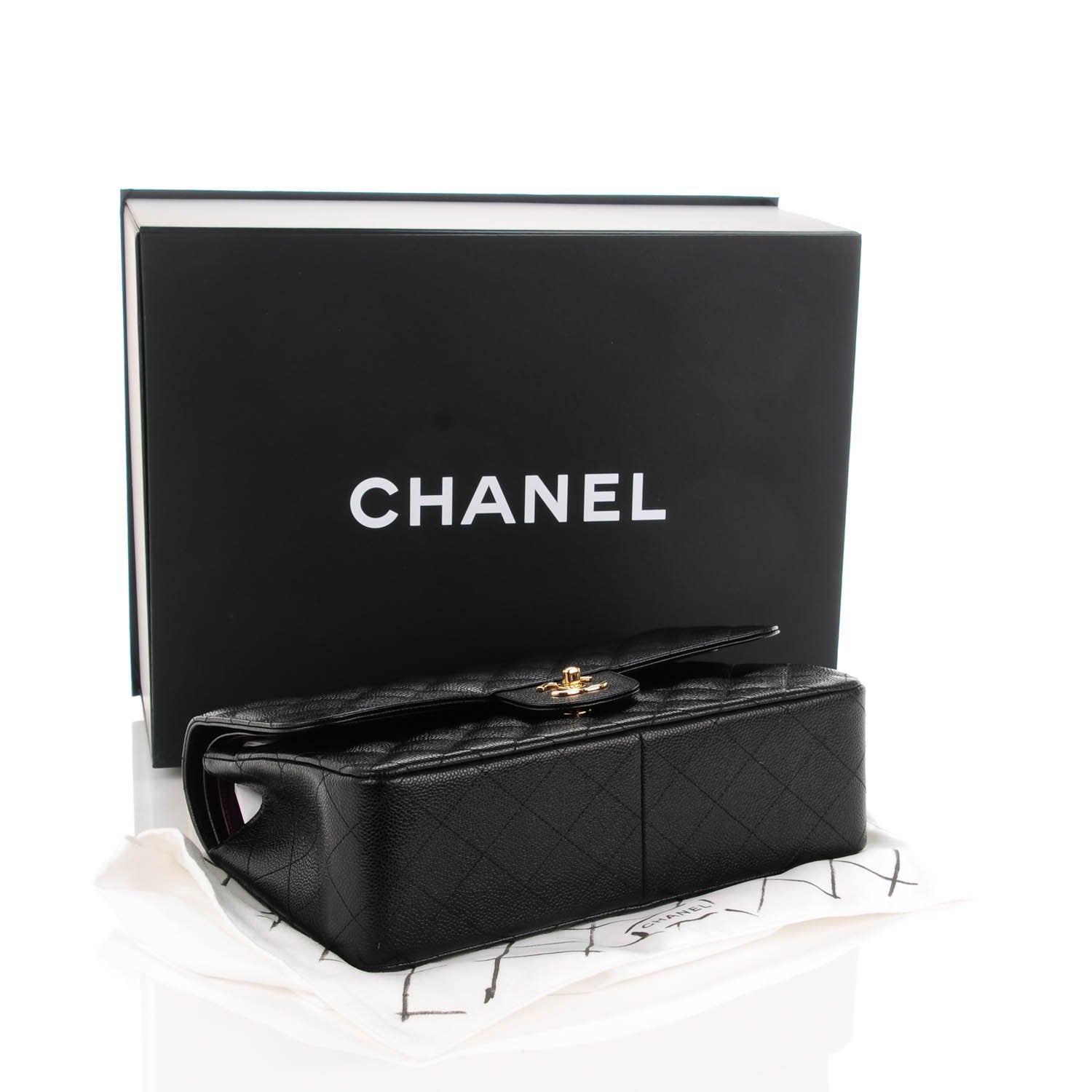 Chanel Caviar Quilted Jumbo Double Flap Black 4 of 7