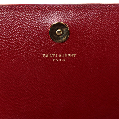 Saint Laurent Grain De Poudre Medium Monogram Kate Satchel Dark Red 5 of 10