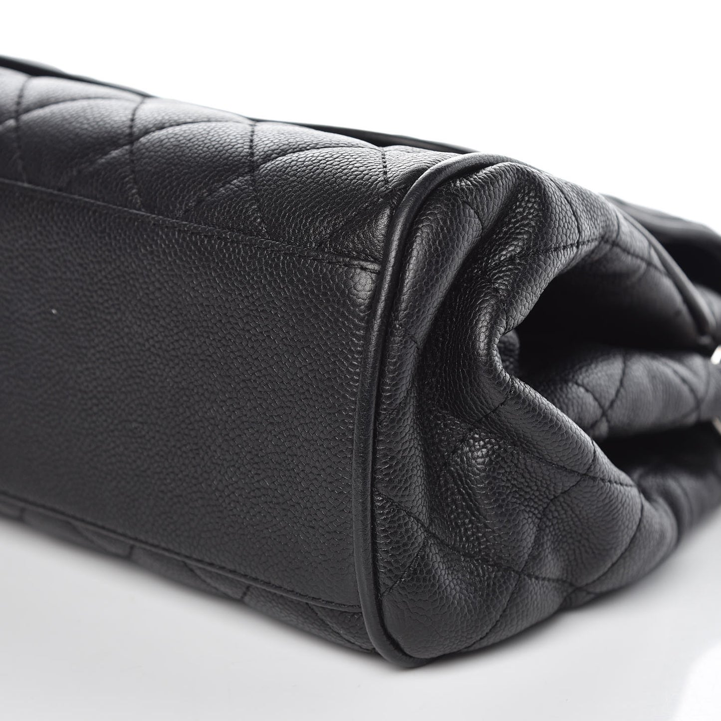 Caviar Quilted Timeless Accordion Flap Black