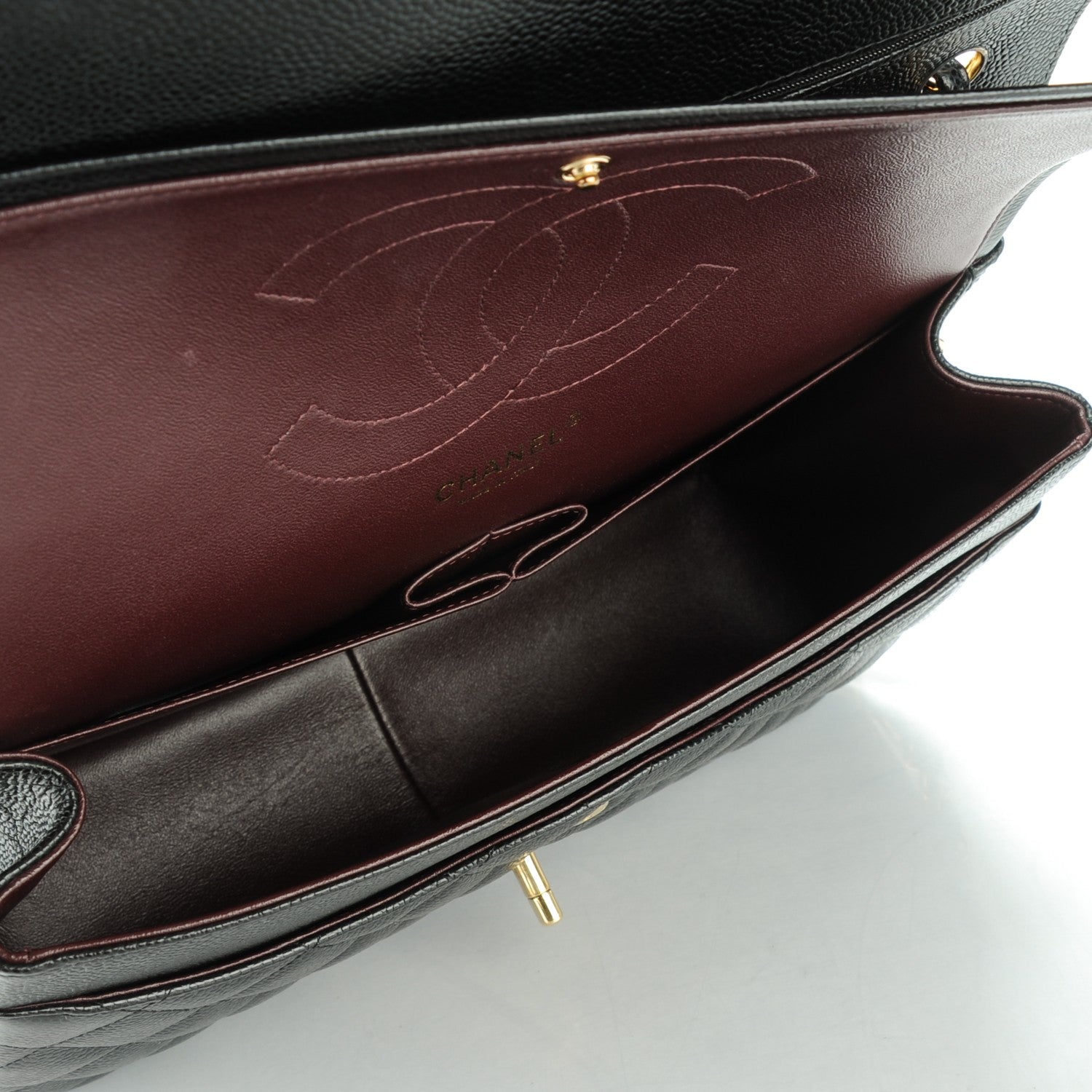 Chanel Caviar Quilted Jumbo Double Flap Black 5 of 8