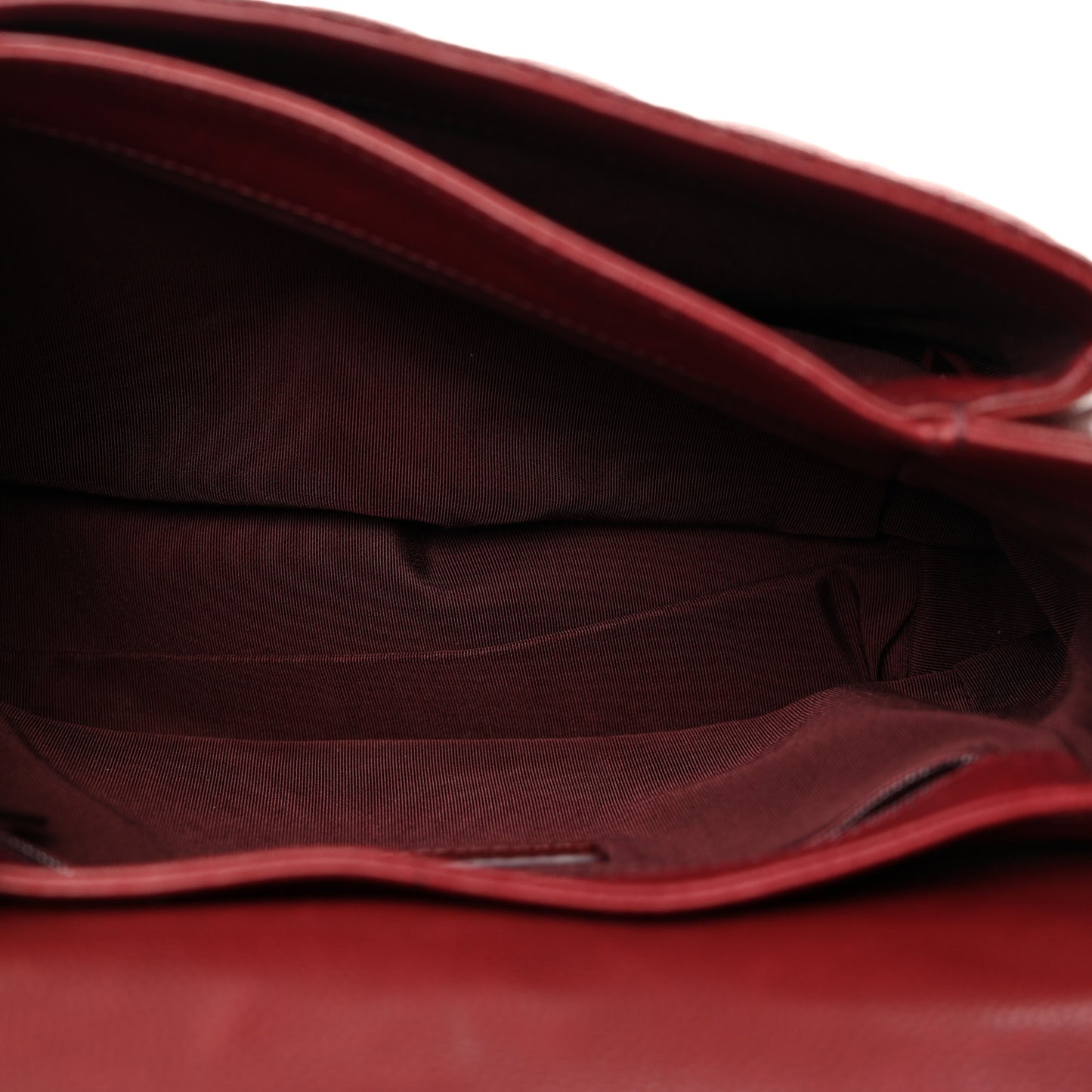Caviar Quilted Medium Rock In Rome Single Flap Burgundy