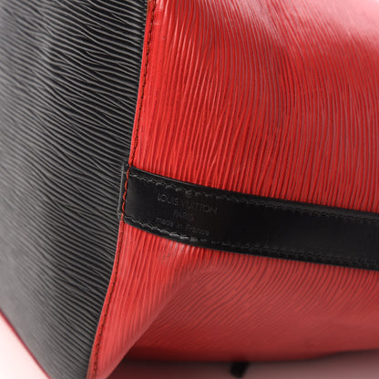 Louis Vuitton Epi Petit Bi-Color Noe Castillan Red Black 8 of 9