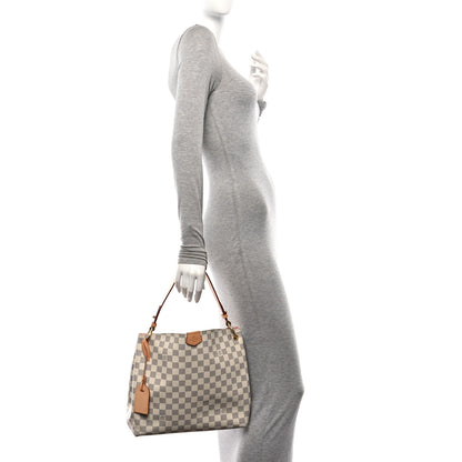 Louis Vuitton Damier Azur Graceful PM Rose Ballerine 2 of 9