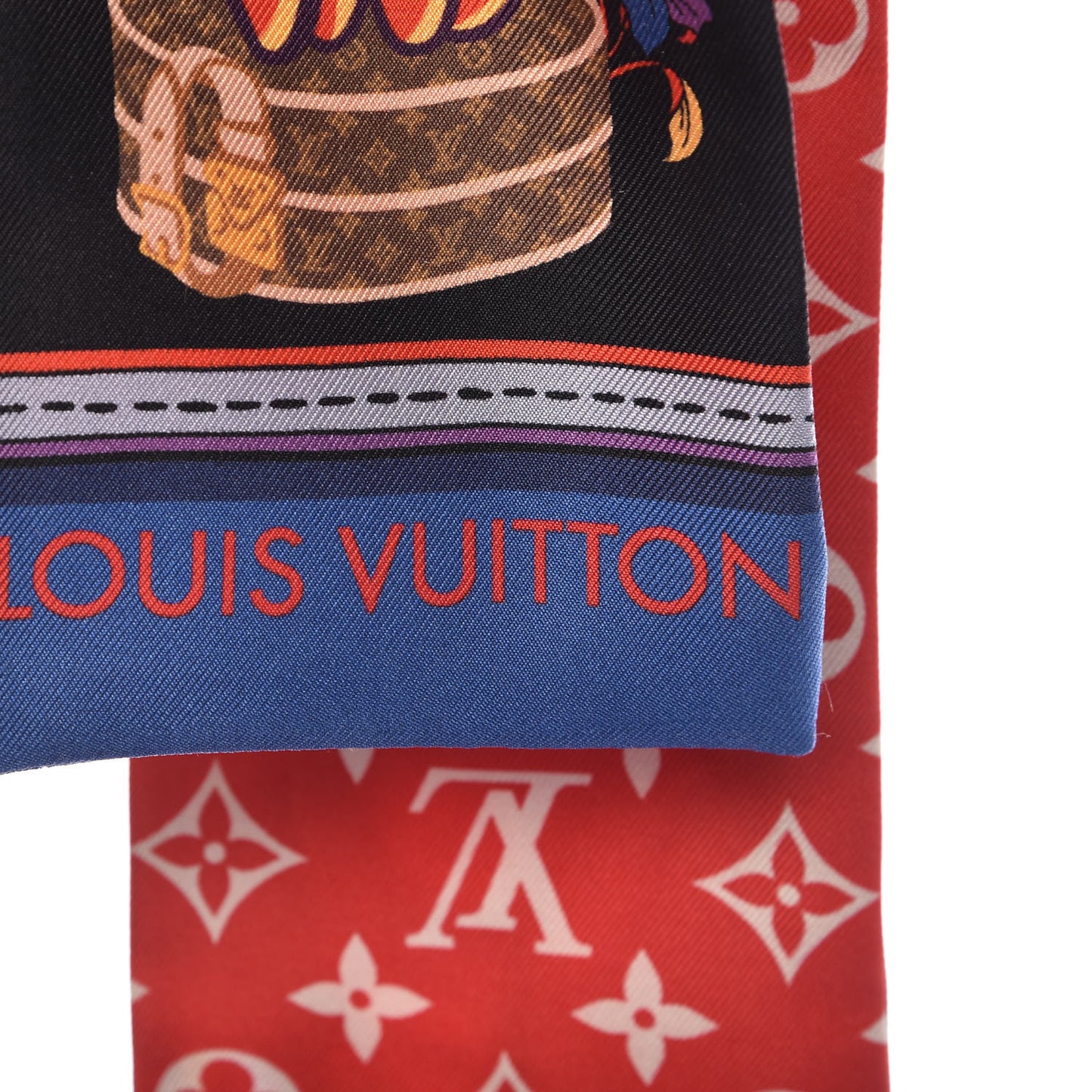Silk Monogram Superstition Bandeau Black
