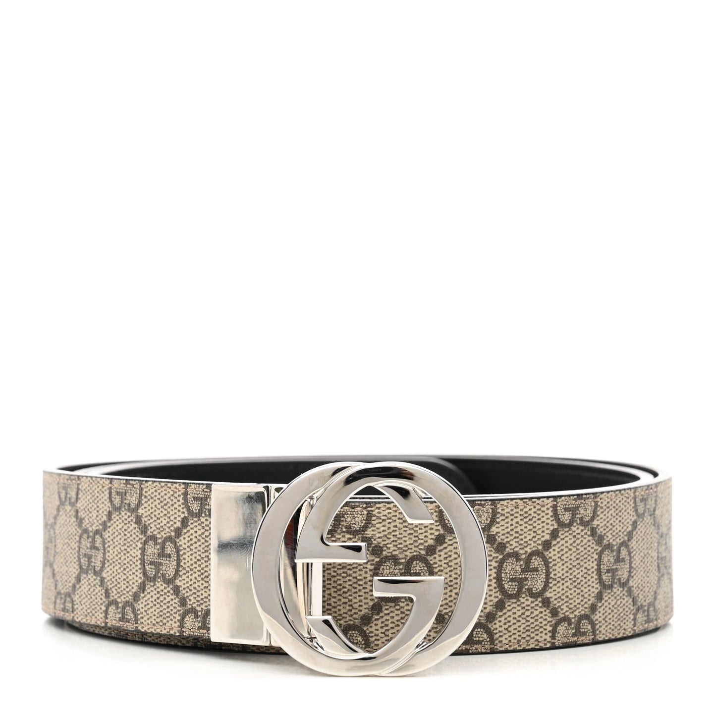 GG Supreme Monogram Interlocking G Belt 110 44 Dark Brown