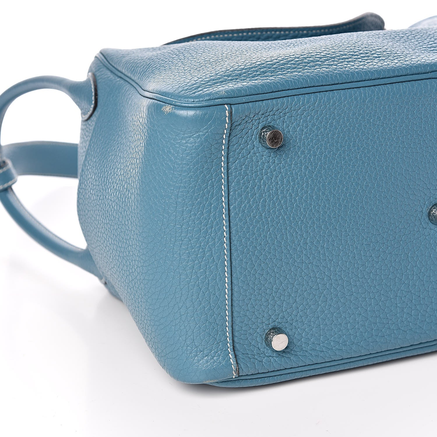 Hermes Taurillon Clemence Lindy 30 Blue Jean 8 of 14