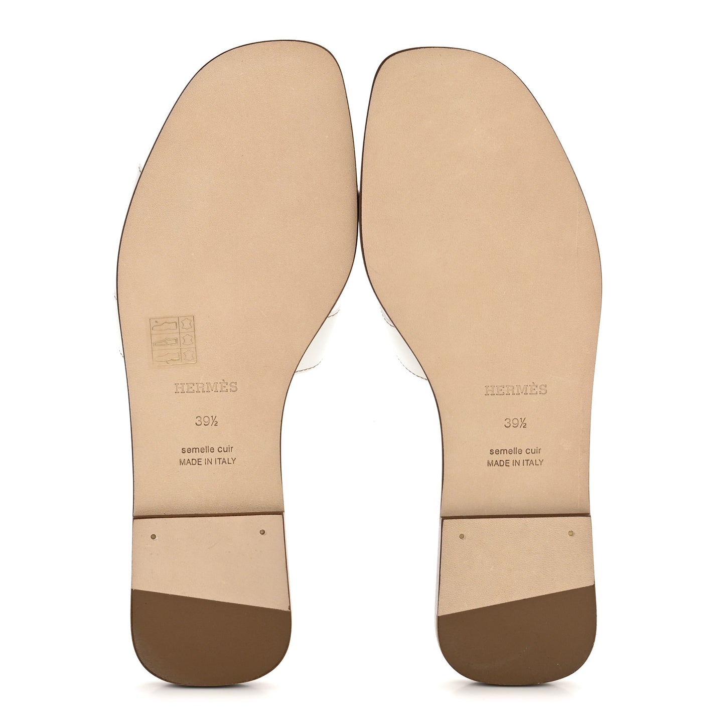 Box Calfskin Oran Sandals 39.5 White
