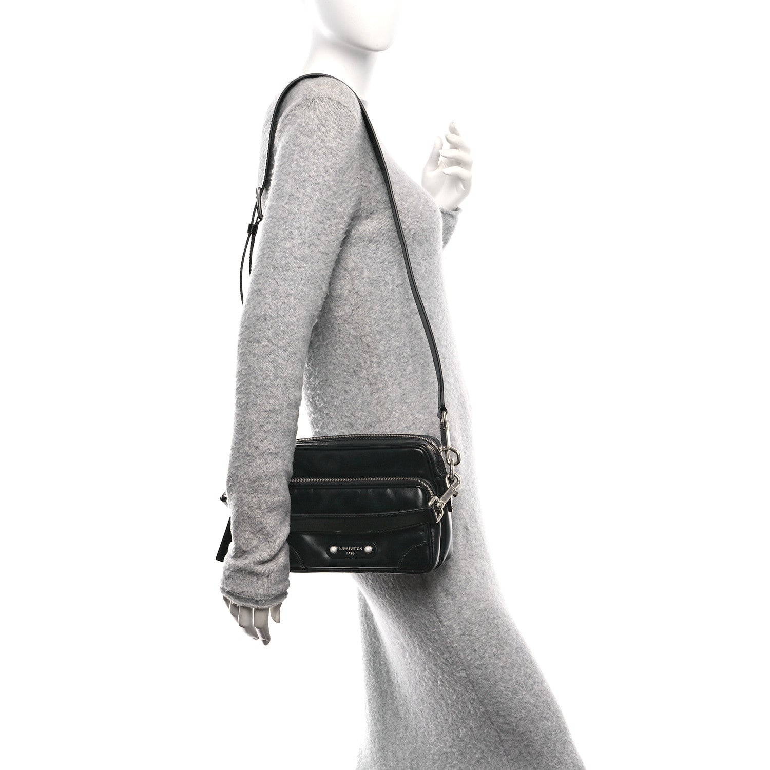 Louis Vuitton Calfskin Nil City Bag Black 2 of 9