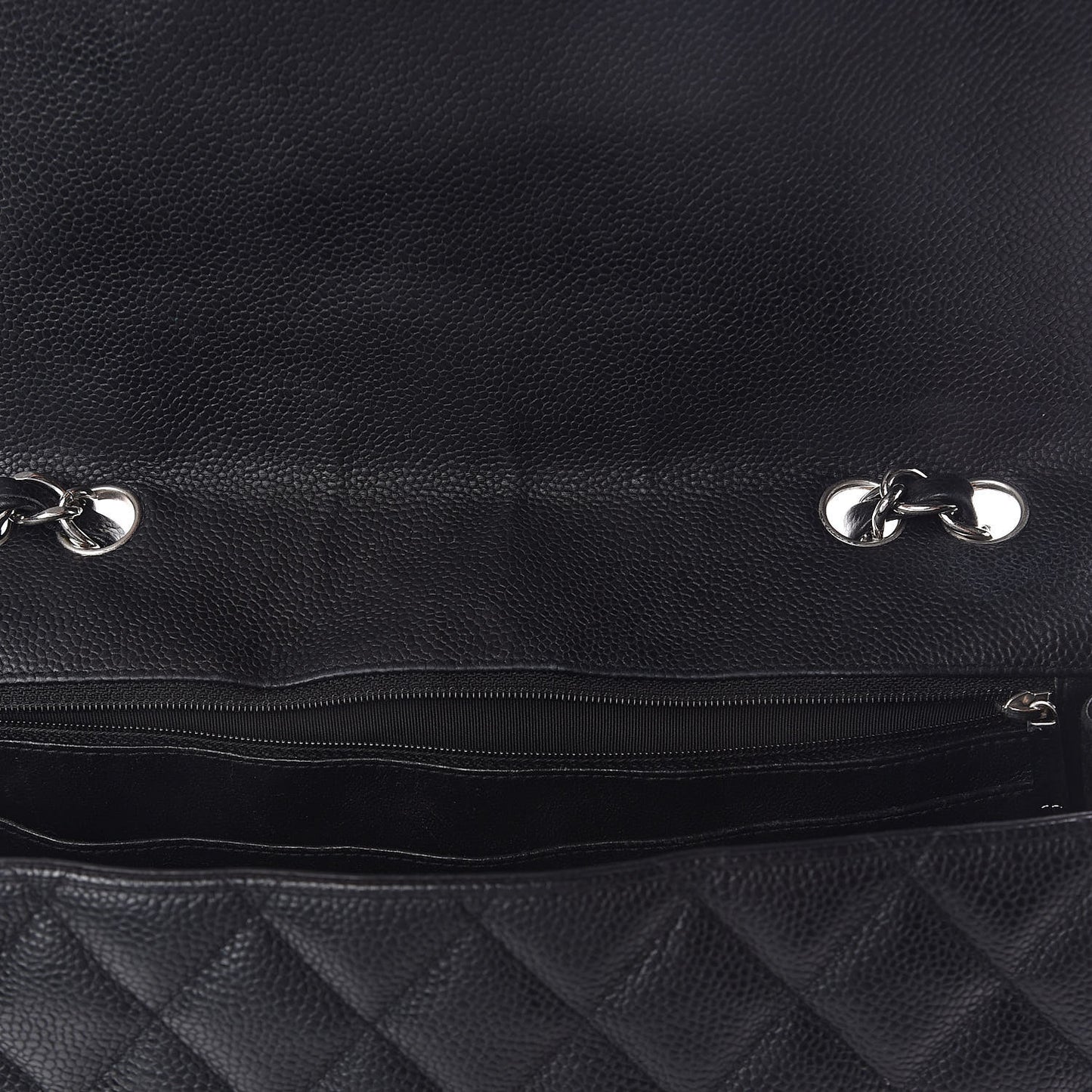 Caviar Quilted Jumbo Single Flap Black