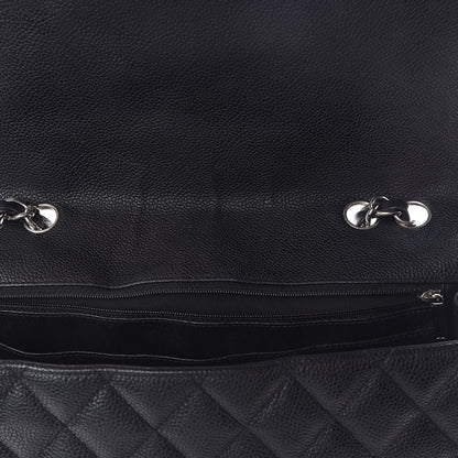 Chanel Caviar Quilted Jumbo Single Flap Black 9 of 13