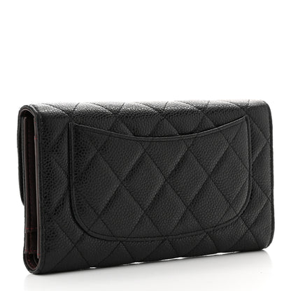 Chanel Caviar Quilted Large Flap Wallet Black 3 of 10