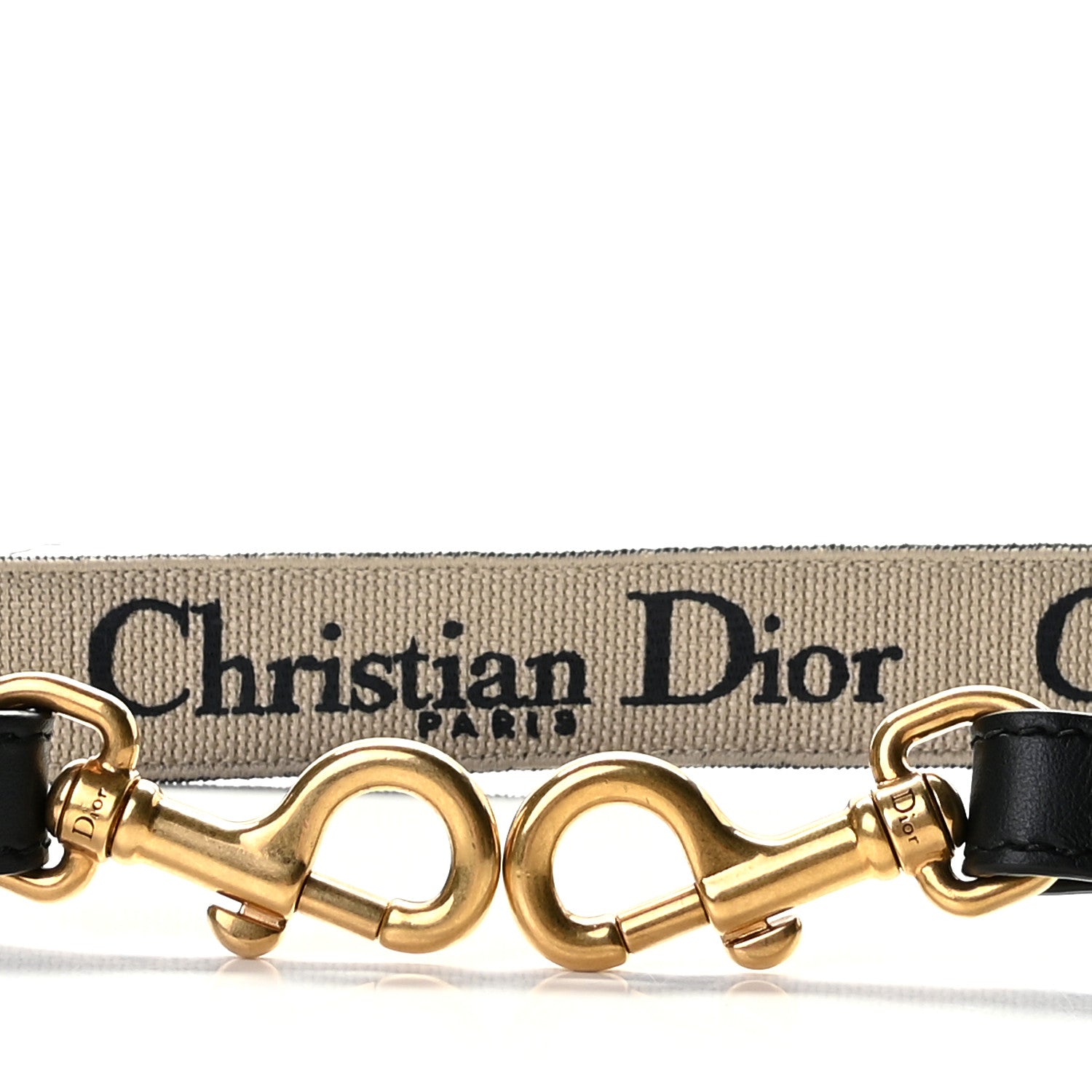 Christian Dior Canvas Embroidered Shoulder Strap Black 4 of 8