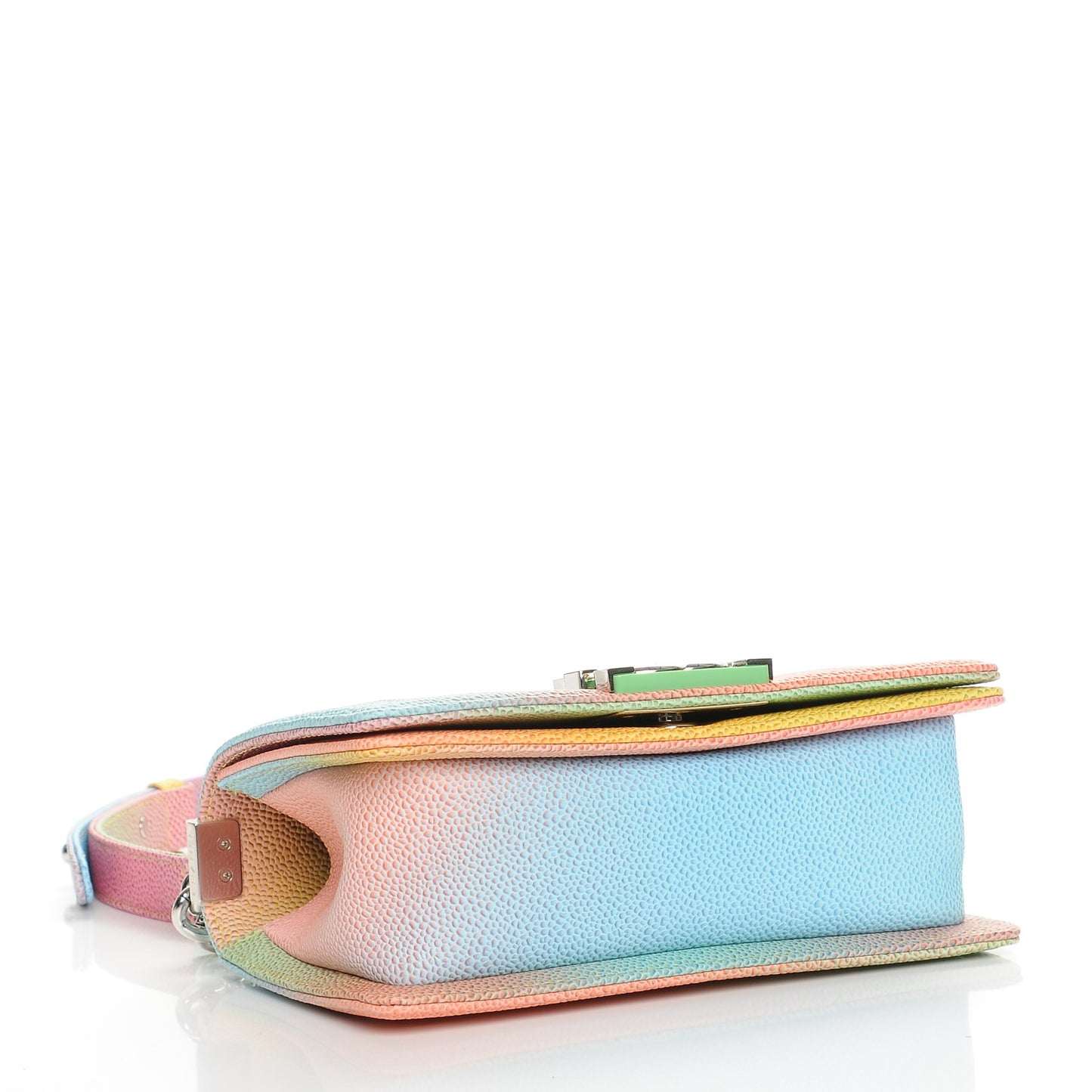 Caviar Quilted Small Cuba Rainbow Boy Flap Multicolor