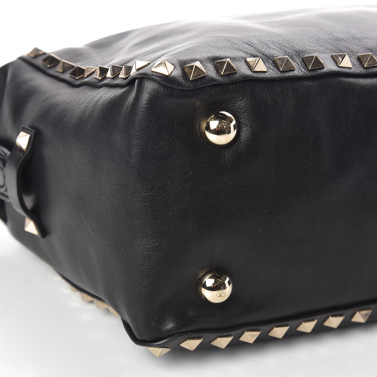 Valentino Garavani Calfskin Rockstud Satchel Black 8 of 9