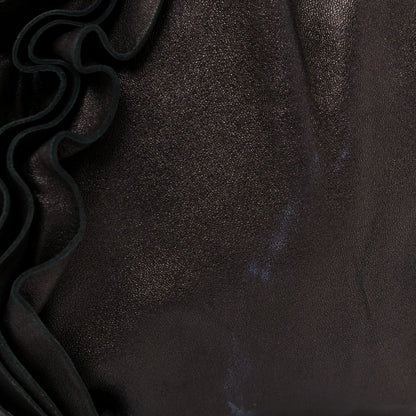 Prada Metallic Nappa Ruffle Hobo Grafite Mordore 15 of 15