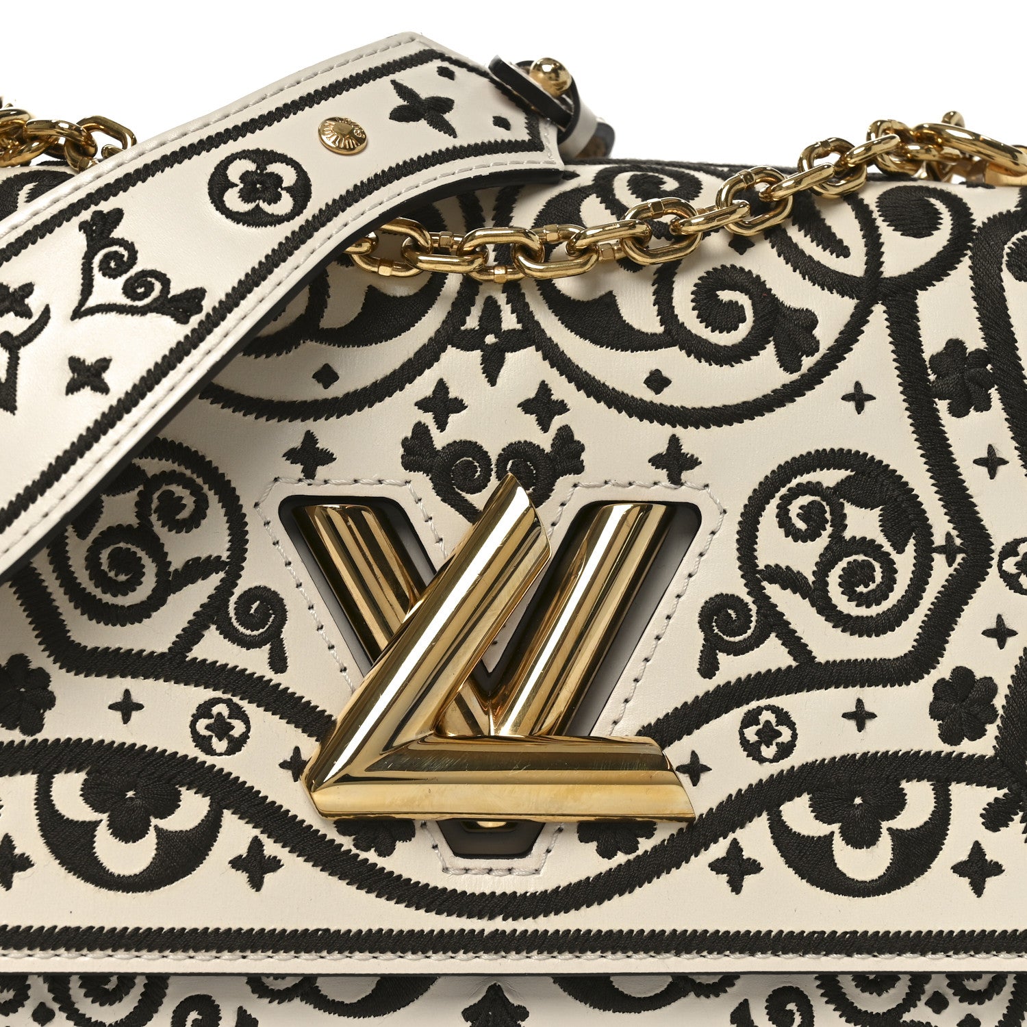 Louis Vuitton Arabesque Twist Shoulder Bag MM White 7 of 9