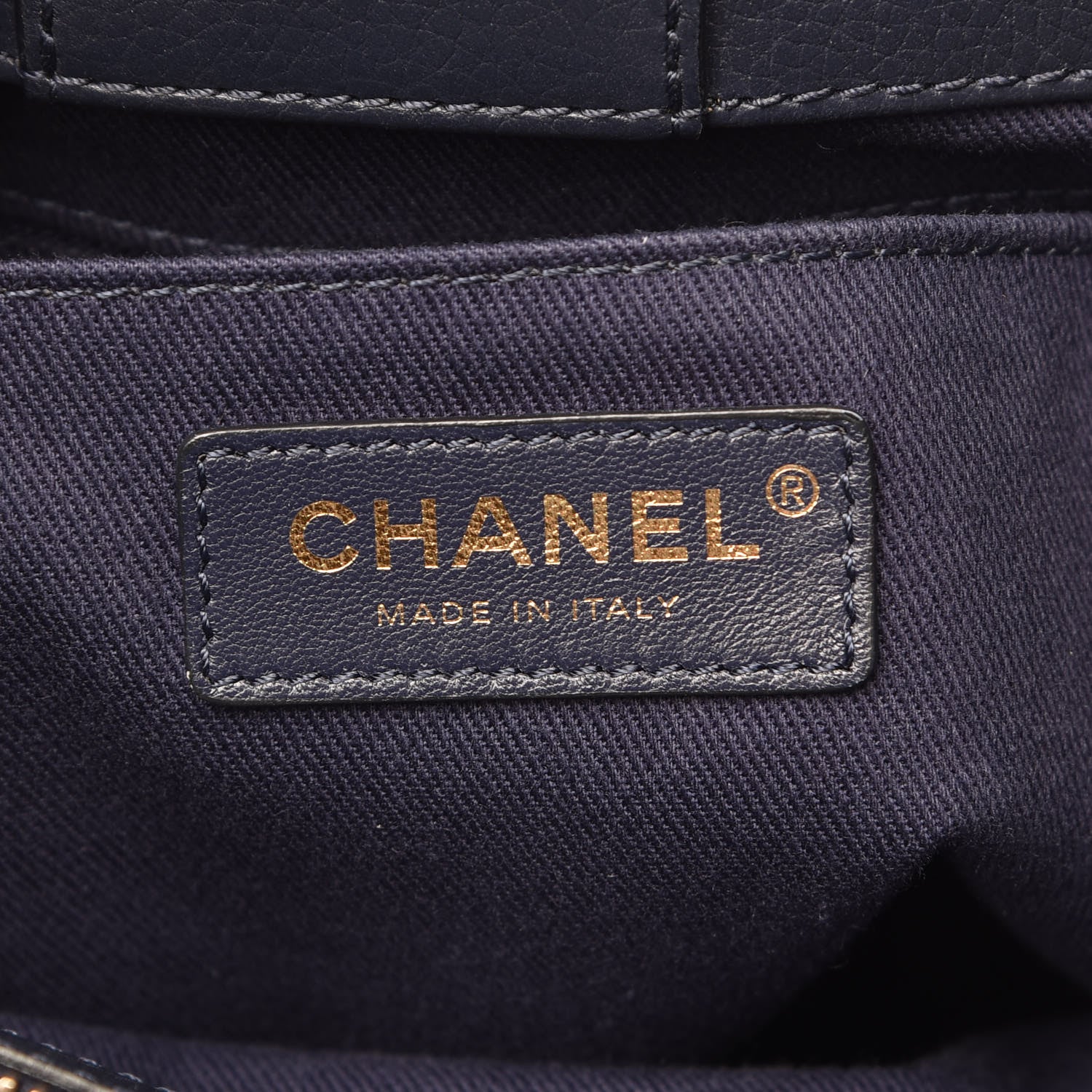 Chanel Grained Calfskin Medium Neo Executive Shopper Tote Dark Blue 6 of 14