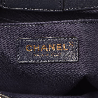 Chanel Grained Calfskin Medium Neo Executive Shopper Tote Dark Blue 6 of 14