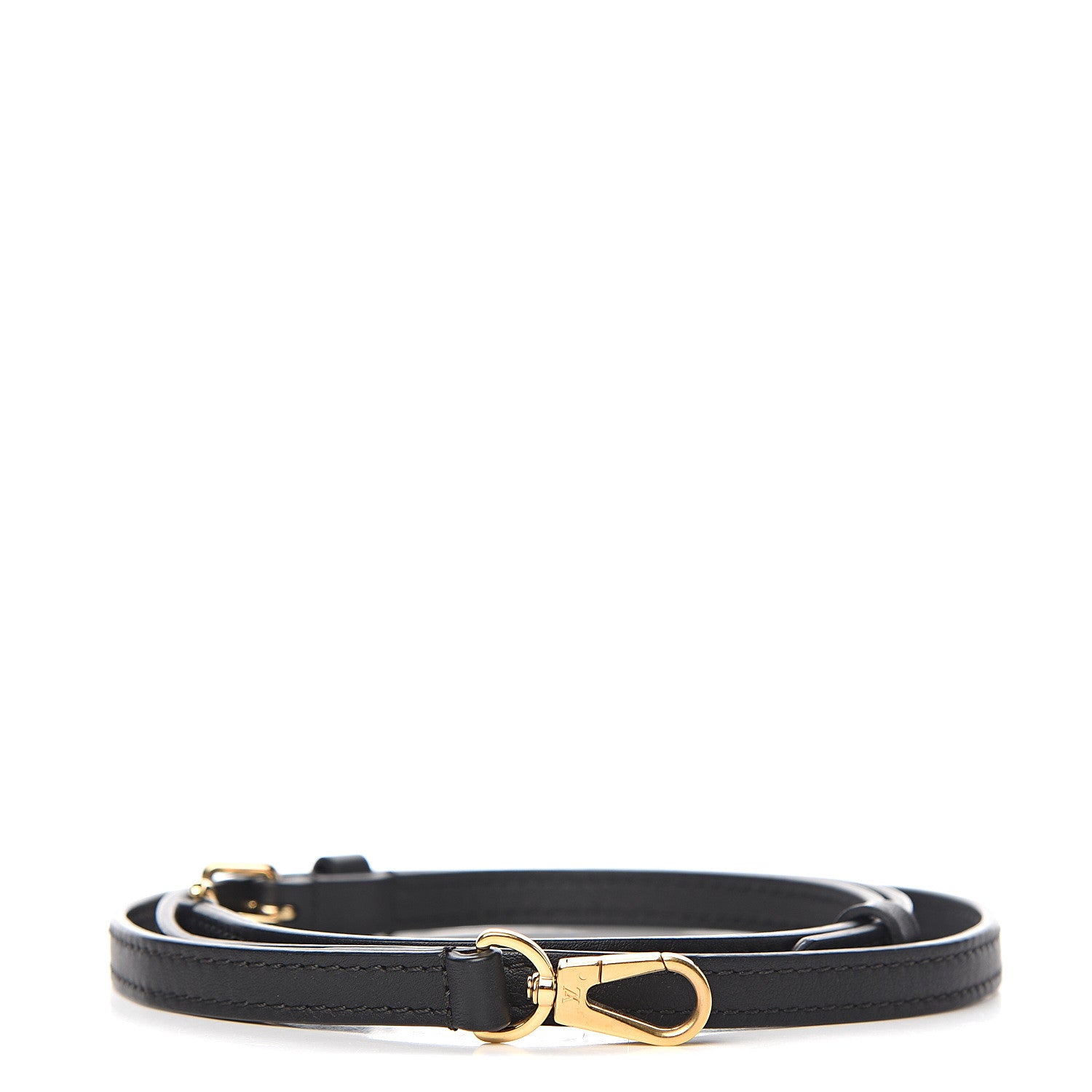 Louis Vuitton Calfskin 12mm Adjustable Shoulder Strap Black 1 of 3