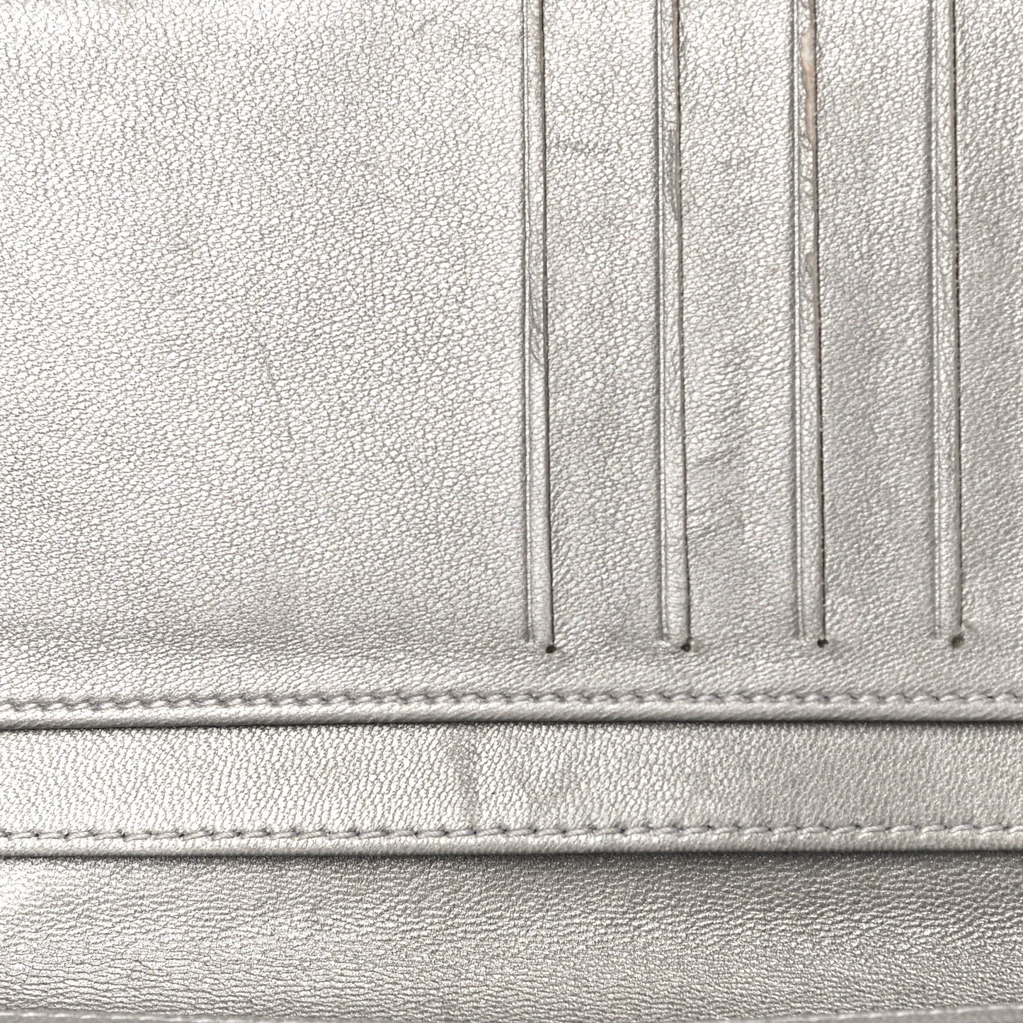 Lambskin Camellia Embossed Zipped Pocket Wallet Black