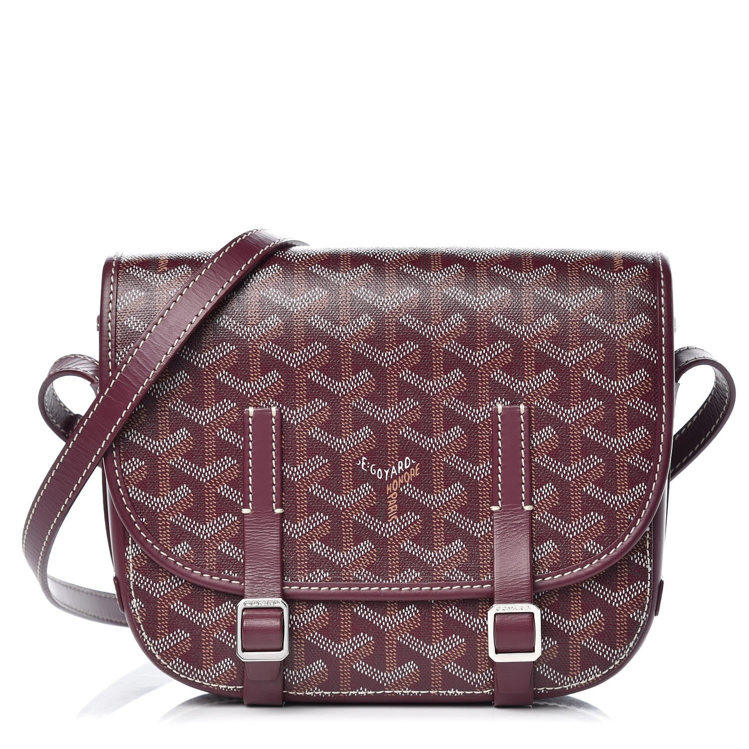 Goyard Goyardine Belvedere PM Messenger Bag Burgundy 1 of 7