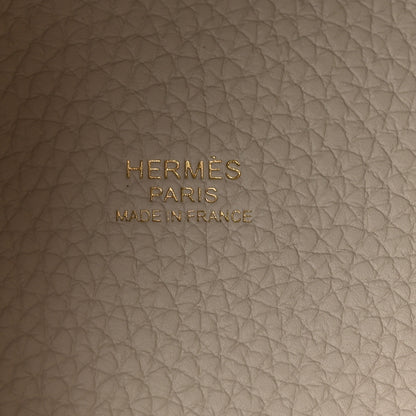 Hermes Taurillon Clemence Picotin Lock 18 PM Beton 6 of 10