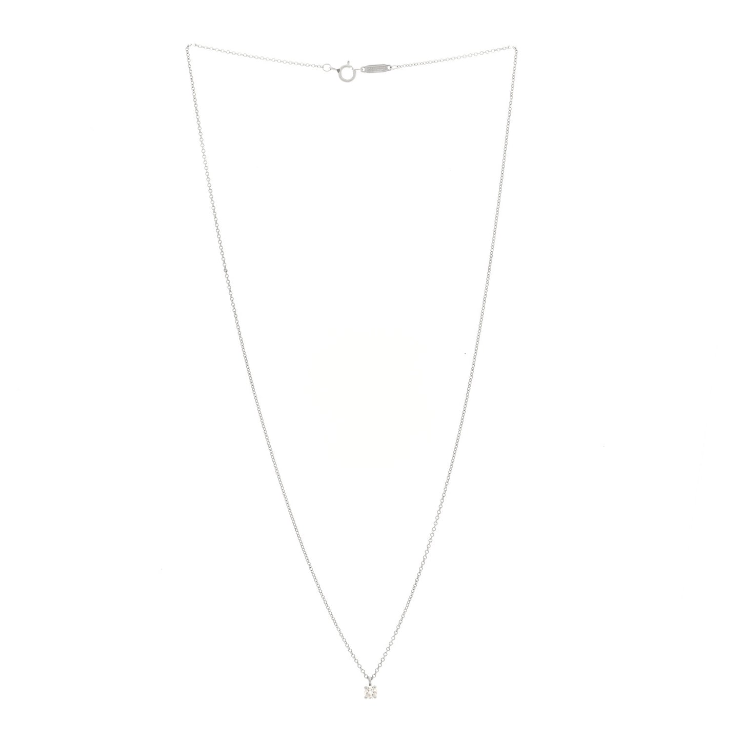 Platinum Diamond .15ct Solitaire Pendant Necklace