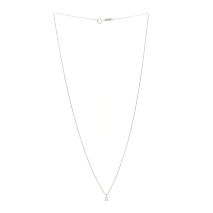 Tiffany Platinum Diamond .15ct Solitaire Pendant Necklace 3 of 4