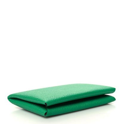 Hermes Chevre Mysore Verso Calvi Duo Card Case Menthe Rose Sakura 4 of 12
