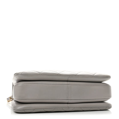Chanel Lambskin Quilted Small Trendy CC Flap Dual Handle Bag Light Grey 4 of 14