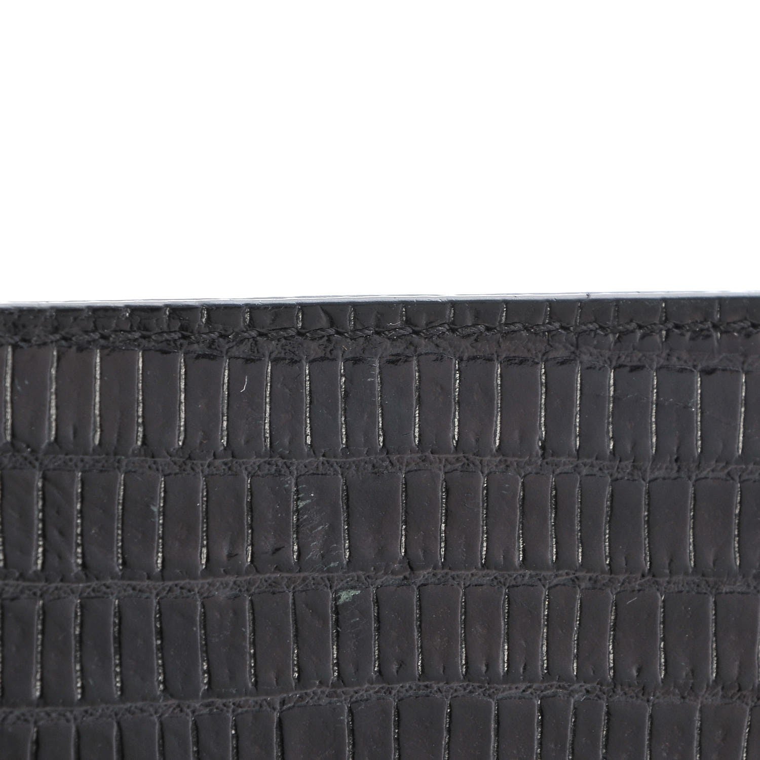 Alexander Wang Lizard Calfskin Embossed Prisma Biker Wallet Black 9 of 13