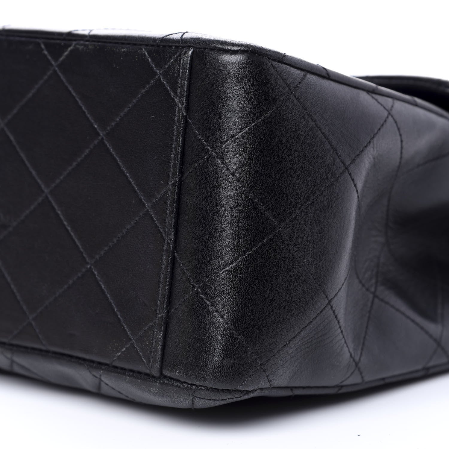 Chanel Lambskin Quilted XL Jumbo Single Flap Black 8 of 9