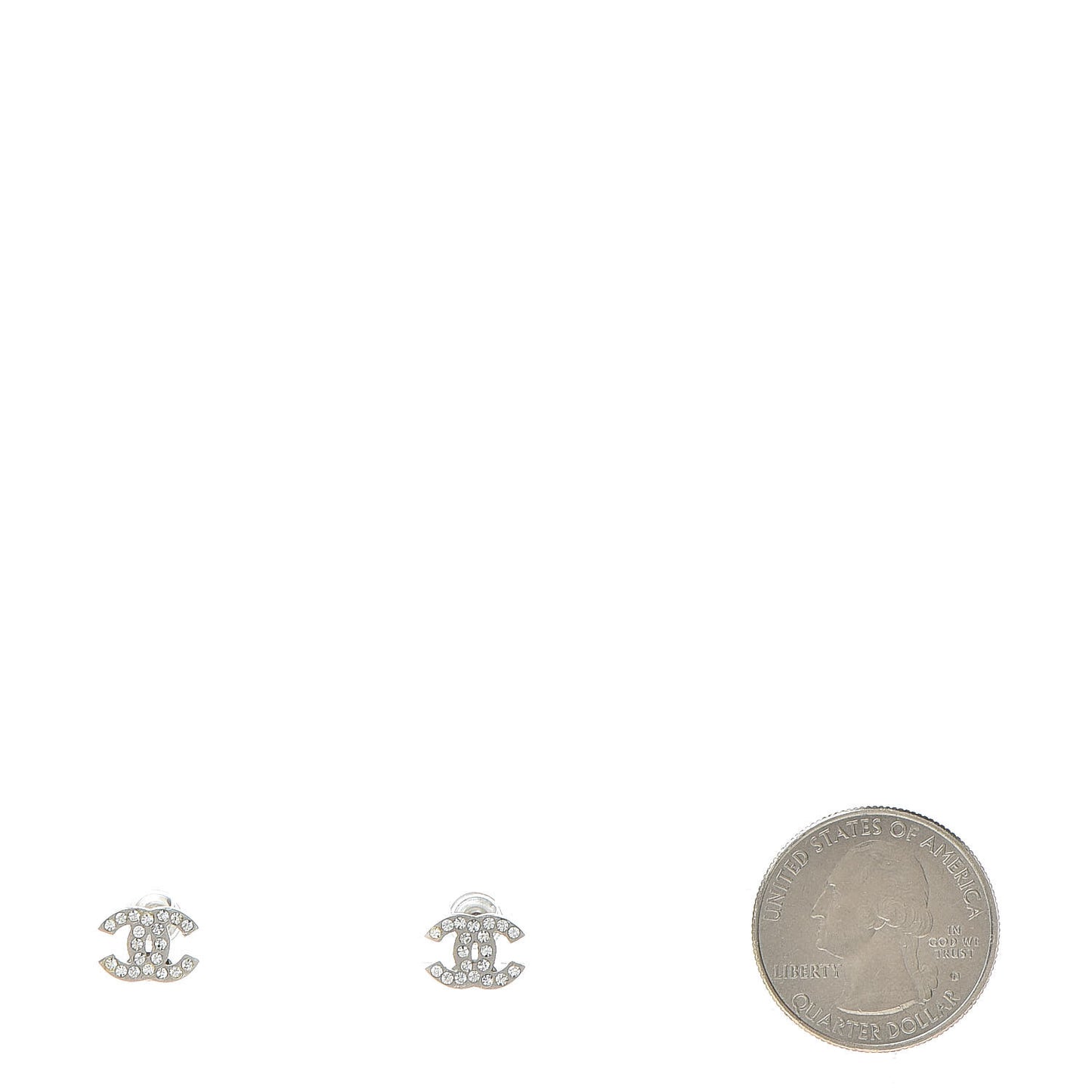 Crystal Mini Timeless CC Earrings Silver