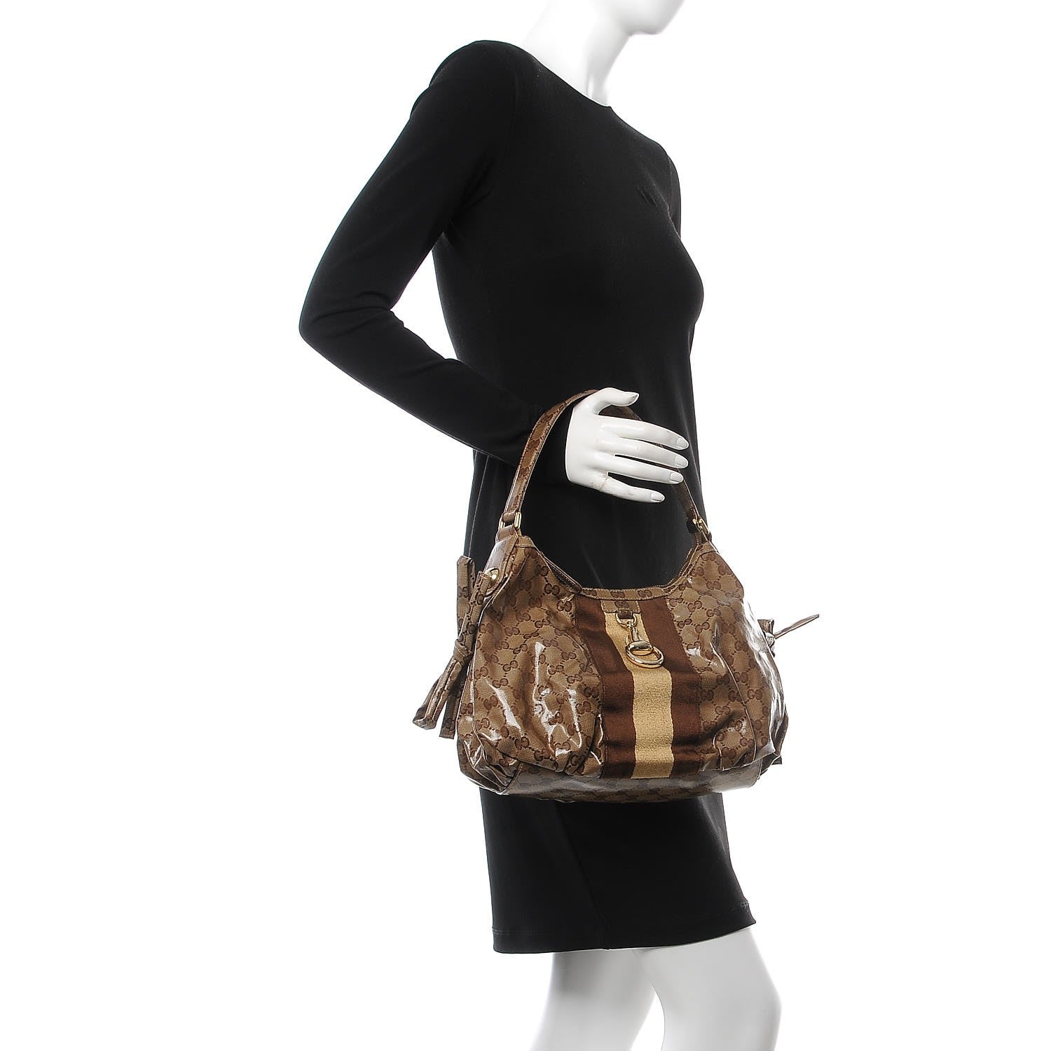 Gucci Crystal Monogram Web Hobo 2 of 8