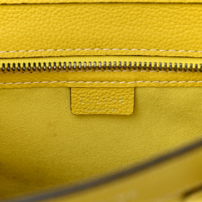 Celine Drummed Calfskin Nano Luggage Citron 6 of 15
