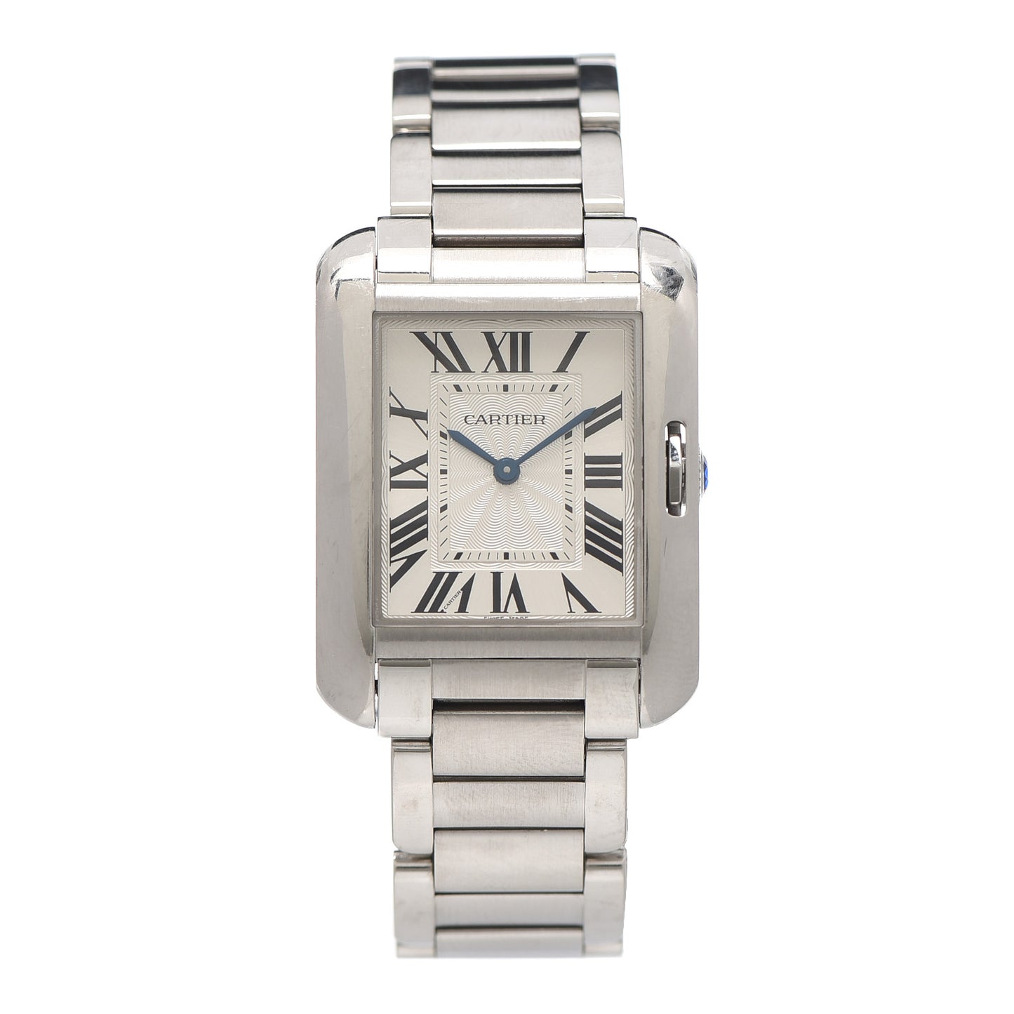 Stainless Steel 23mm Tank Anglaise Quartz Watch