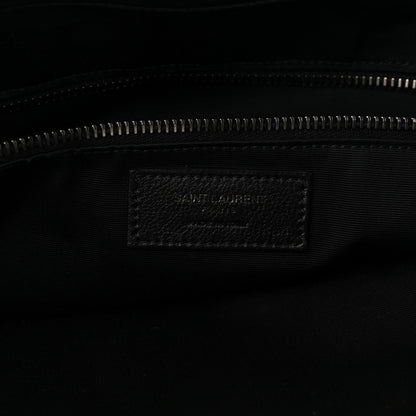 Saint Laurent Grained Lambskin Monogram Oversized Niki Chain Satchel Black 6 of 12