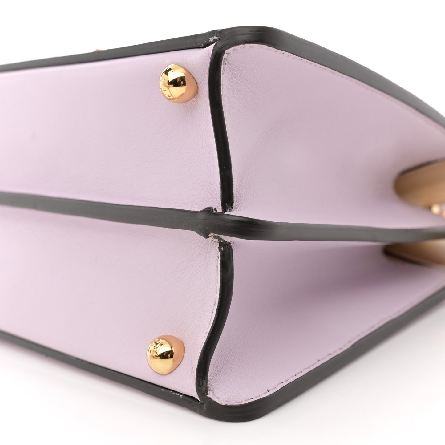 Vitello Seta Shiny Nappa Dancing Girls Inlay Small Peekaboo I SEE U Satchel Anemone Multicolor