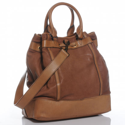 Burberry Leather Large Drawstring Tote Light Brown 3 of 10