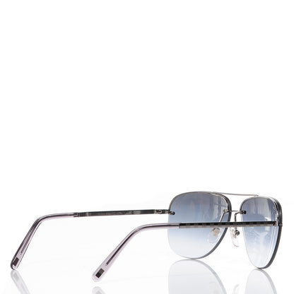 Louis Vuitton Damier Socoa Aviator Sunglasses Z0216U Silver 3 of 8