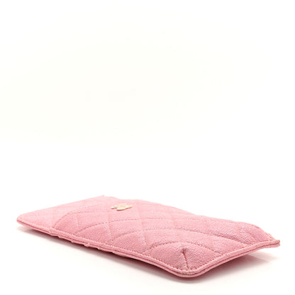 Chanel Iridescent Caviar Quilted Classic iPhone Pouch Rose Pink 4 of 9