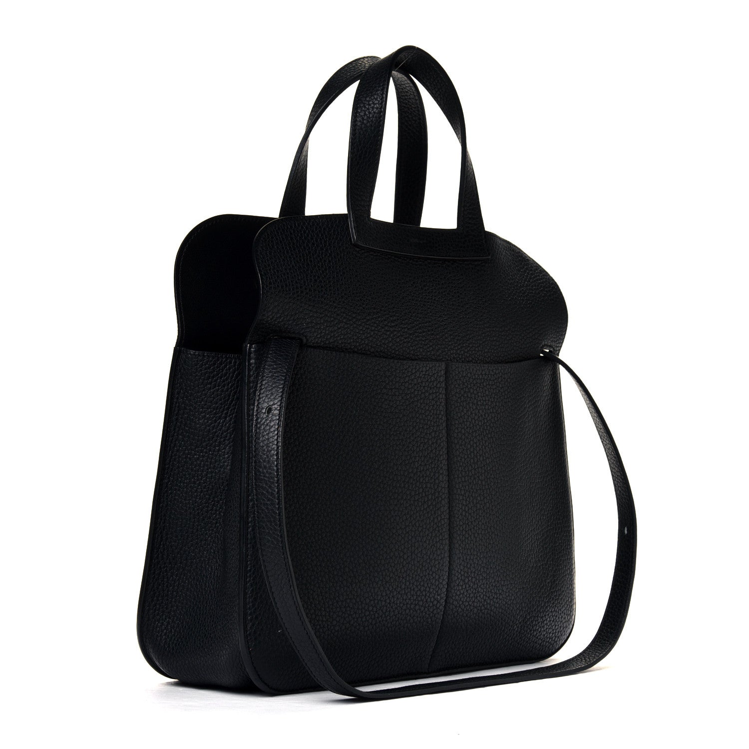 Hermes Taurillon Clemence Halzan 31 GM Black 2 of 6