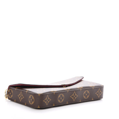 Louis Vuitton Monogram Pochette Felicie Chain Wallet Fuchsia 4 of 7
