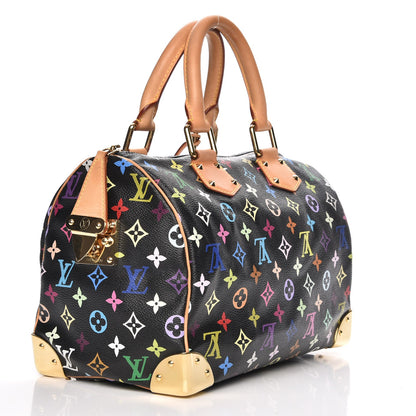 Louis Vuitton Monogram Multicolor Speedy 30 Black 3 of 9
