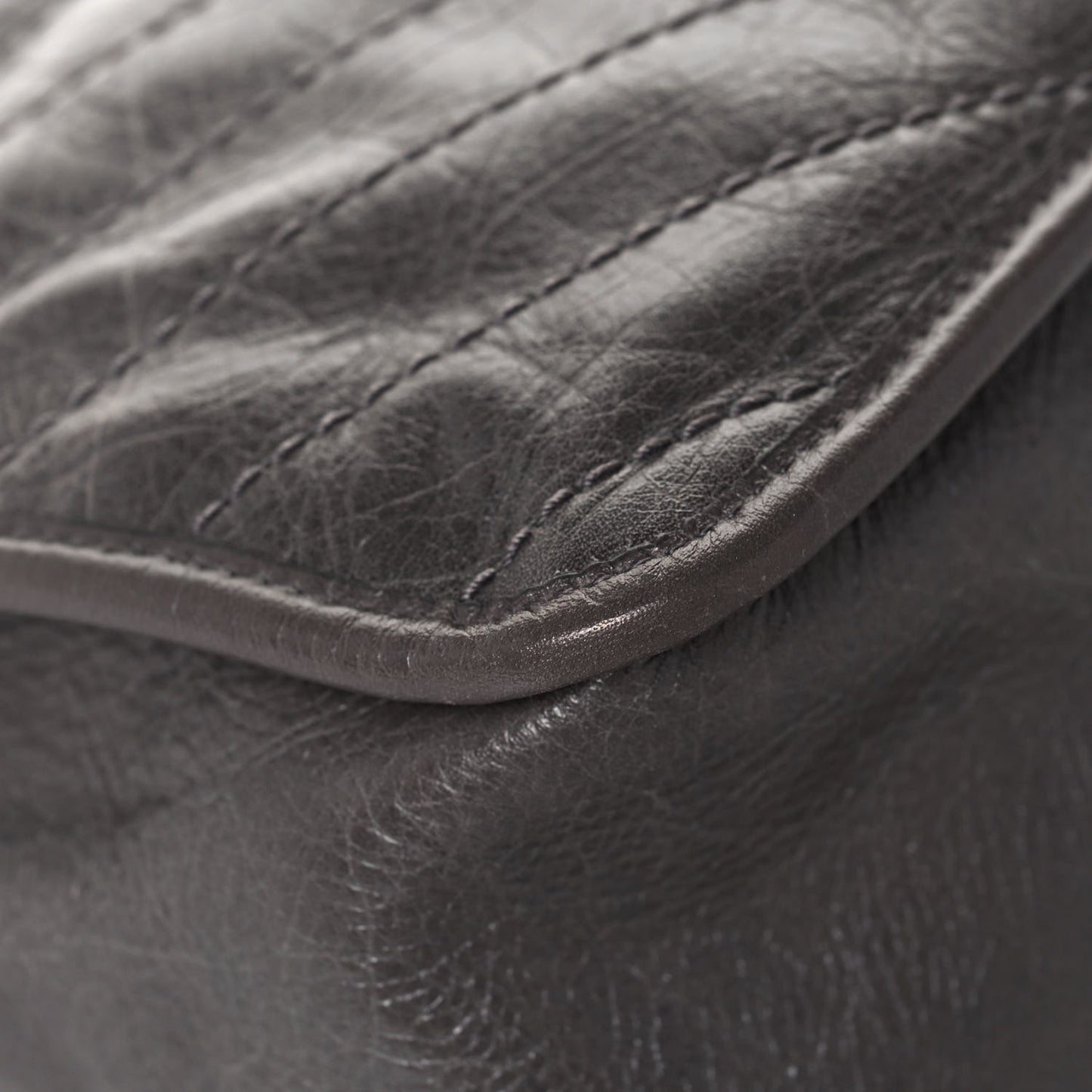 Crinkled Calfskin Matelasse Monogram Medium Niki Chain Satchel Dark Chocolate