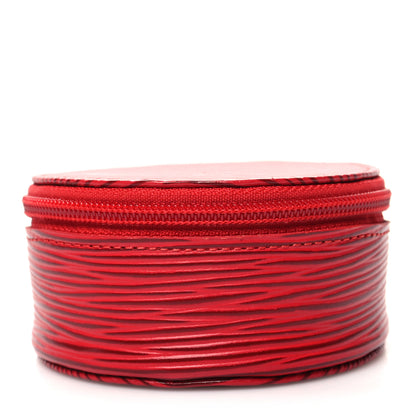 Louis Vuitton Epi Ecrin Bijoux 8cm Jewelry Box Case Castillan Red 1 of 7