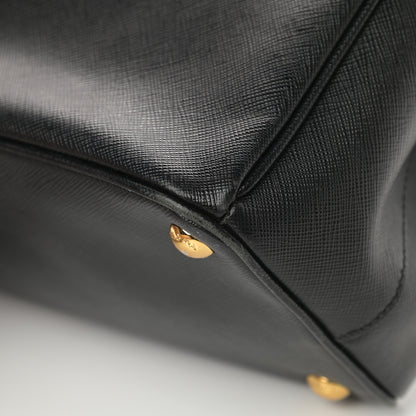 Prada Saffiano Small Galleria Double Zip Tote Black 13 of 21