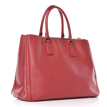 Prada Saffiano Large Galleria Double Zip Tote Fuoco 3 of 19