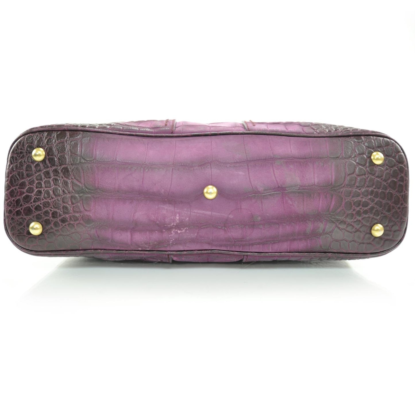 Leather Crocodile Embossed Small Muse