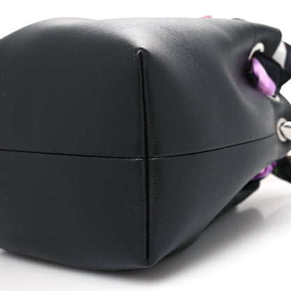 Jimmy Choo Calfskin Scarf Bon Bon Bag Bucket Bag Black 10 of 10